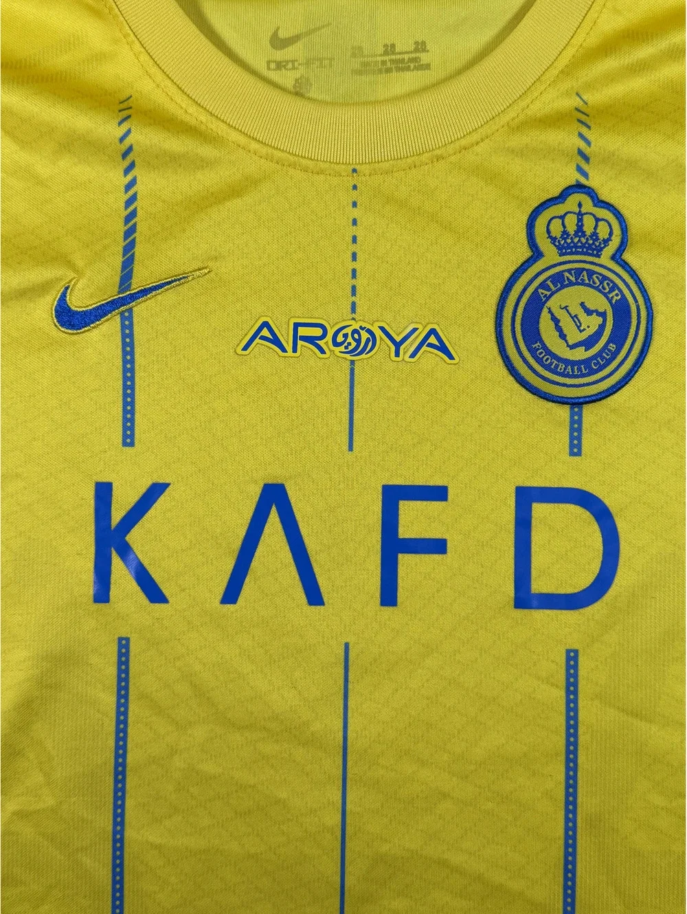 Nike Al Nassr Football Club Yellow Jersey